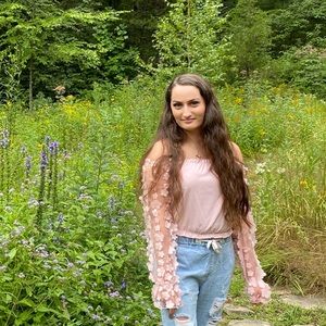 ZAFUL pink floral top